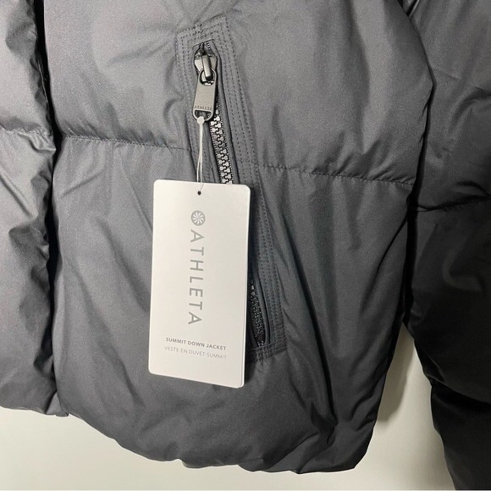 Nwt Athleta Summit Down Jacket Full Zip Water Rep… - image 4